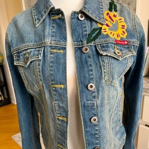 Embroidered jean jacket